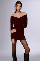 Gigi Burgundy Mini Dress - 0