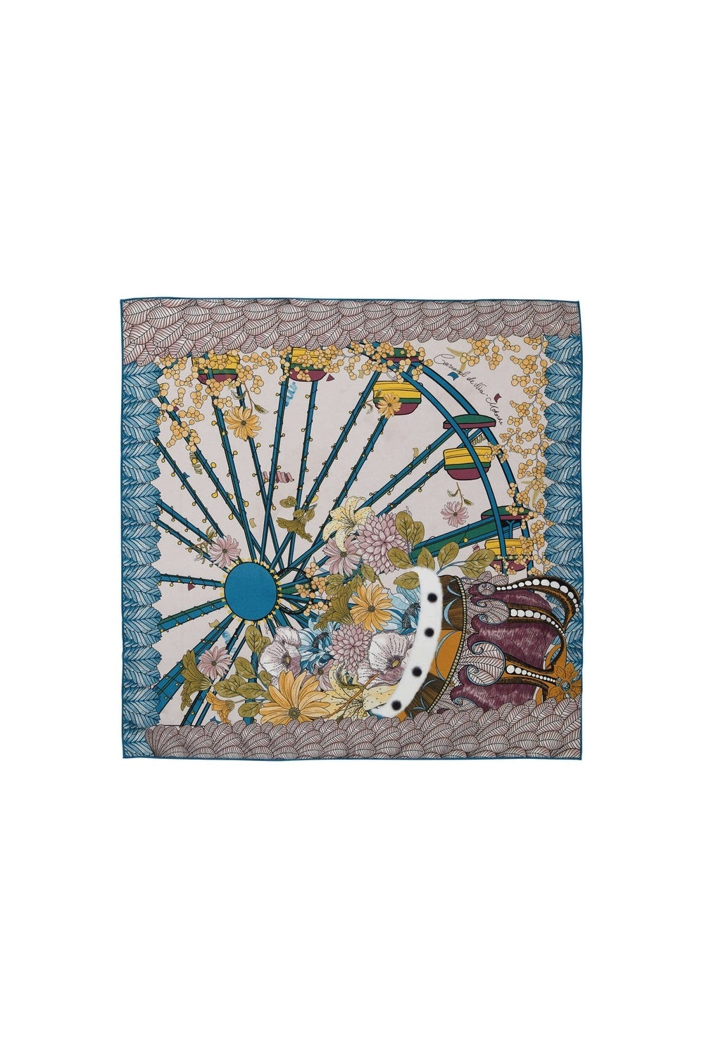 Mokoshe-Carnaval De Nice & Blue And Pink - Silk-Şal & Fular-2-milagron.live