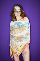 Mokoshe-French Riviera & Orange, Blue And Yellow - Cotton-Şal & Fular-1-milagron.live