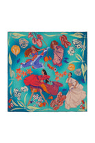 Mokoshe-Saga In Mauritius & Turquoise And Red-Şal & Fular-2-milagron.live