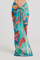 Mokoshe-Saga In Mauritius & Turquoise And Red-Şal & Fular-6-milagron.live