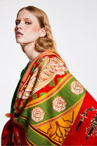 Mokoshe-Tea For Two & Red And Green - Silk-Şal & Fular-2-milagron.live