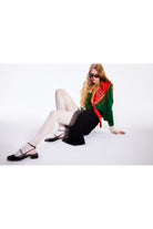 Mokoshe-Tea For Two & Red And Green - Silk-Şal & Fular-4-milagron.live