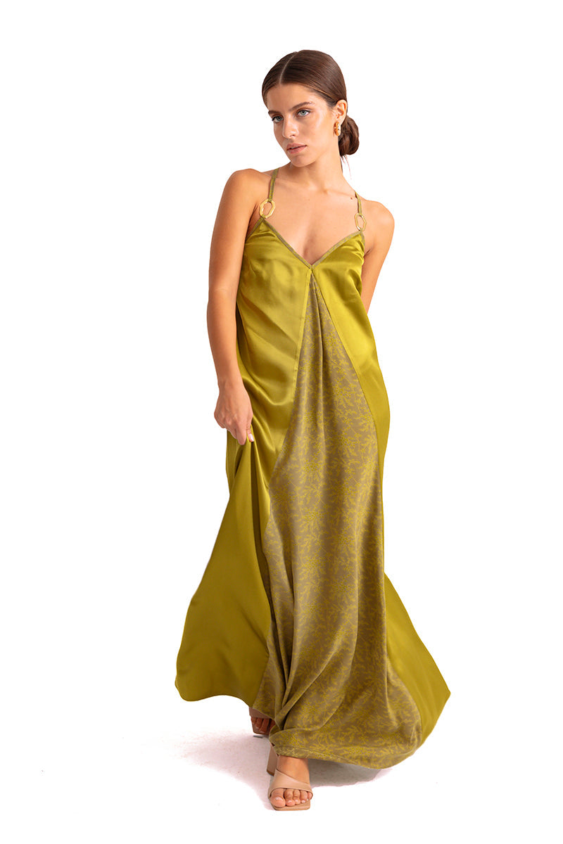 Movom Swimwear-Aspen V Neck Maxi Dress 🌱-Elbise-2-milagron.live
