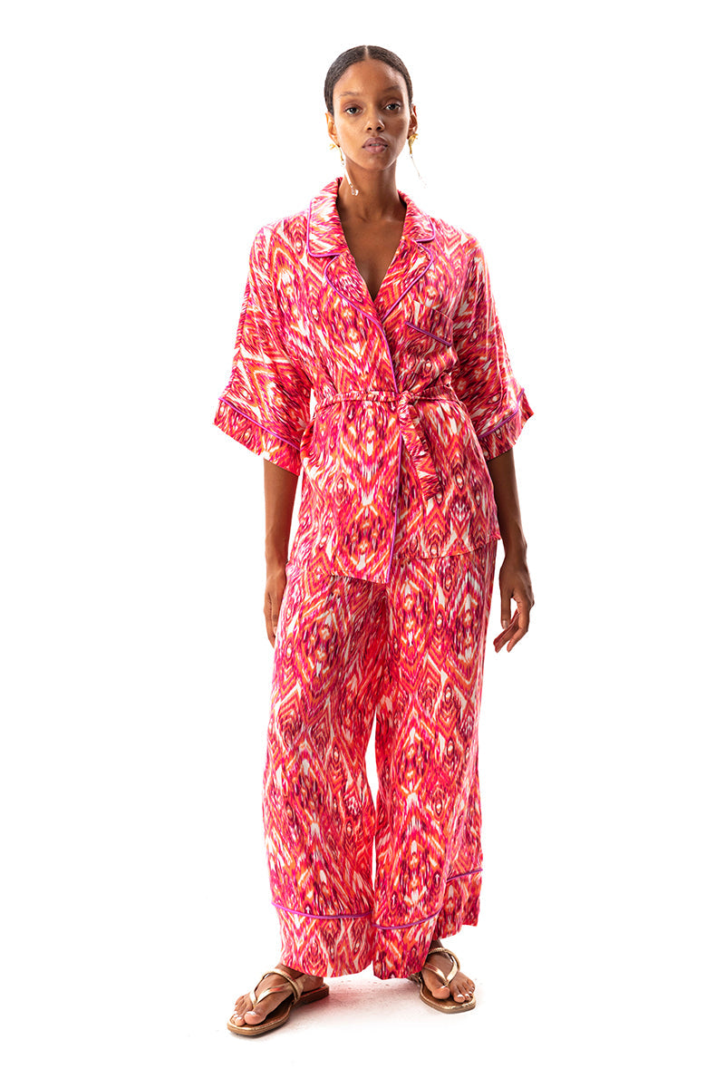 Movom Swimwear-Santo Pajama Style Shirt🌱-Kimono-1-milagron.live