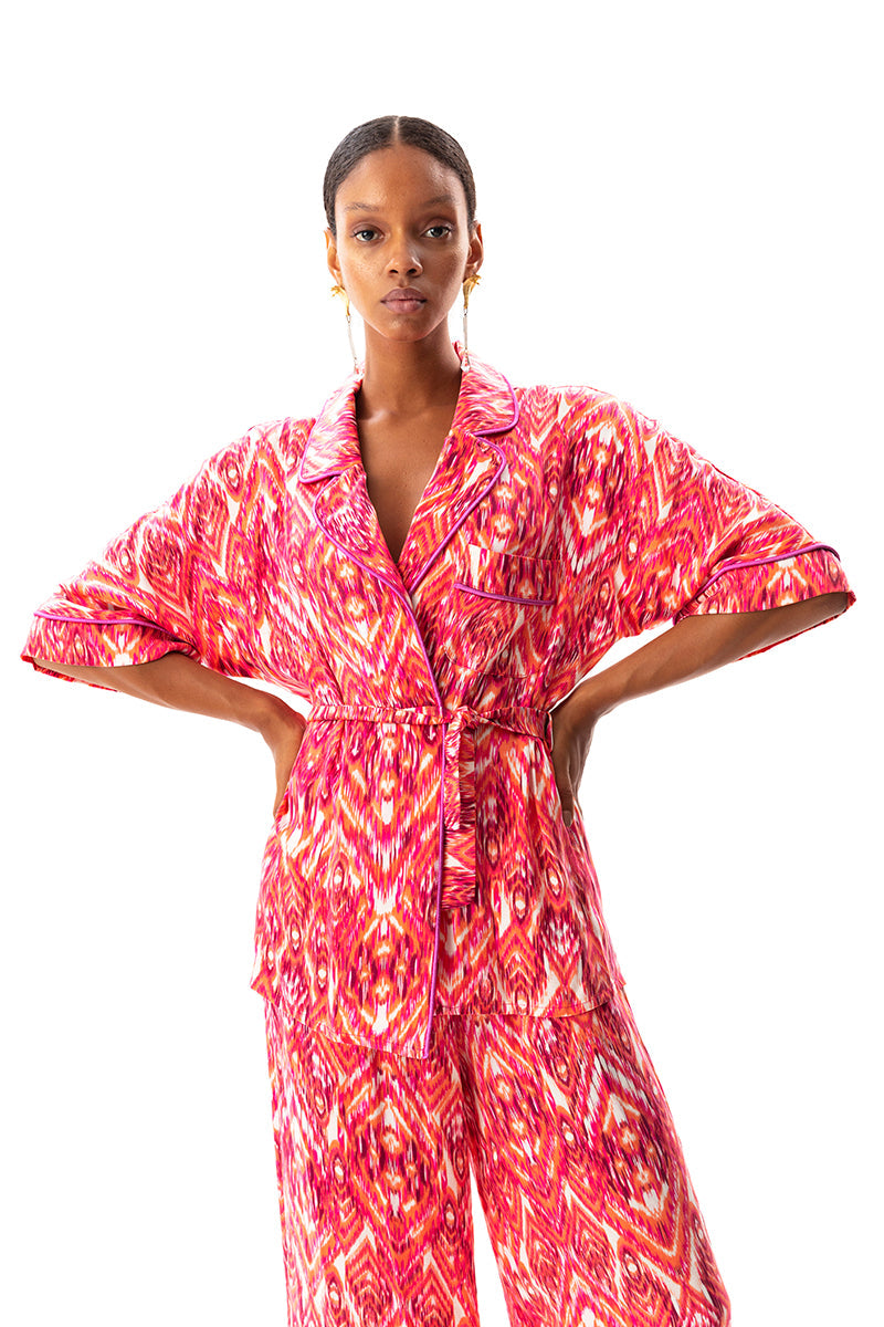 Movom Swimwear-Santo Pajama Style Shirt🌱-Kimono-2-milagron.live
