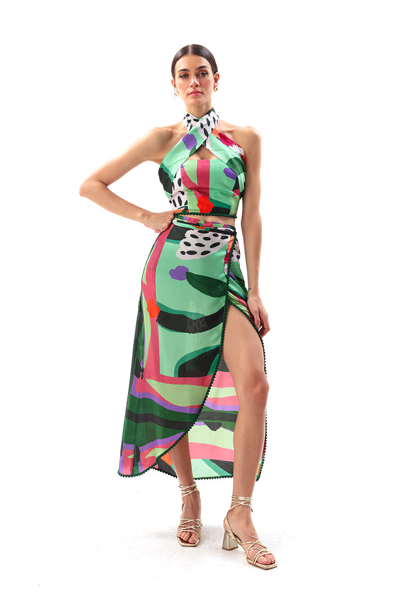 Movom Swimwear-Sylvia Cross Neck Blouse-Bluz-1-milagron.live