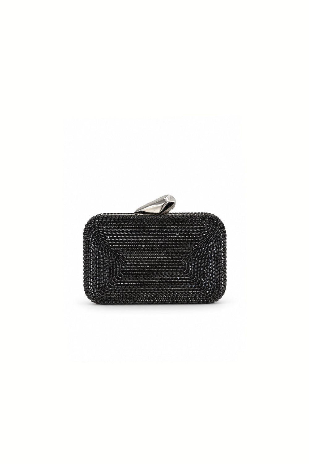 Eloura Siyah Boncuk İşlemeli Abiye Clutch Çanta - 0