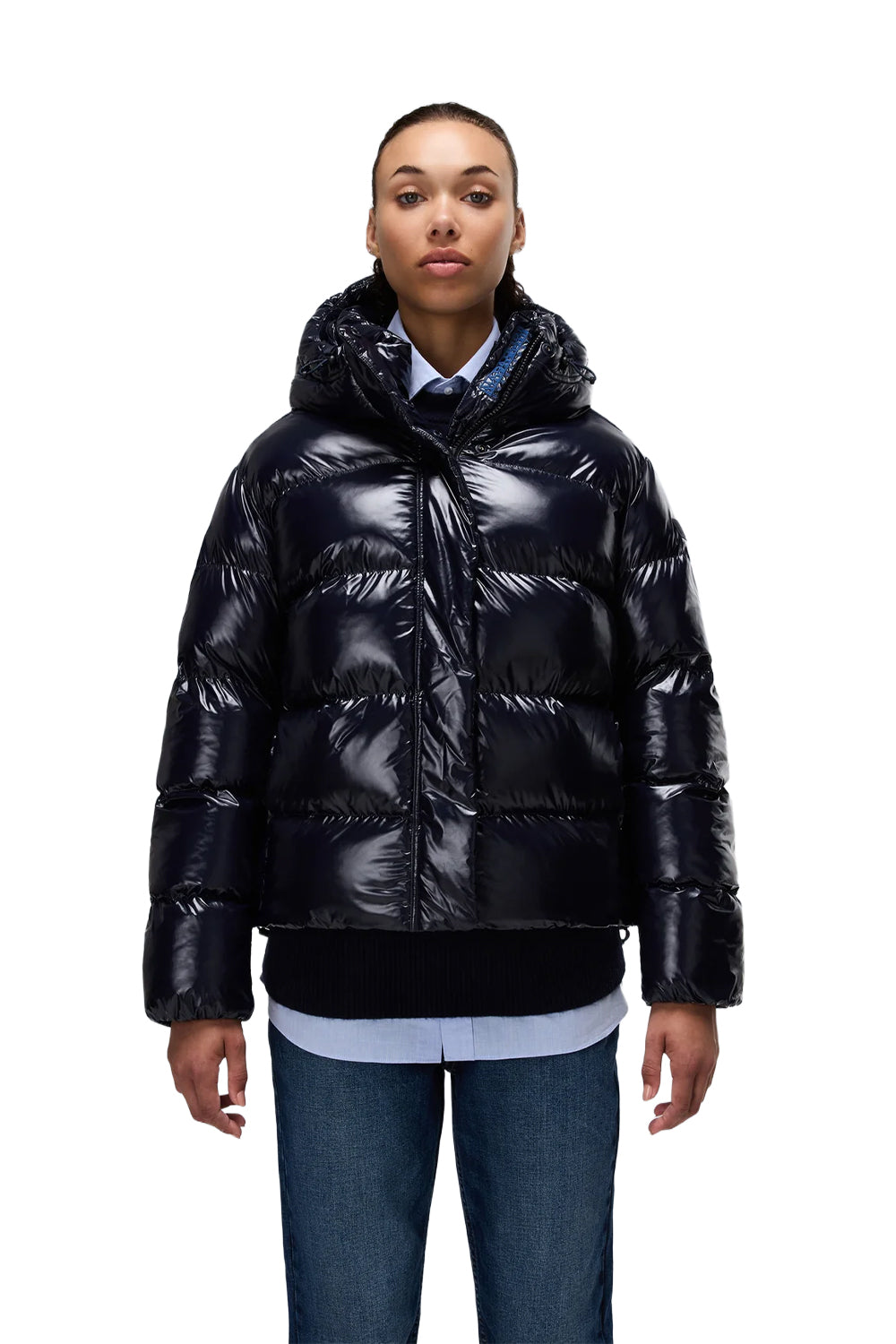 Napapijri-Glane Mirror Puffer Jacket Siyah Kadın Mont-Mont-10-milagron.live