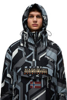 Napapijri-Rainforest Next Anorak Jacket Siyah/Gri Erkek Mont-Mont-3-milagron.live