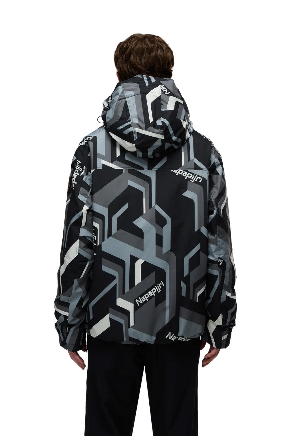 Napapijri-Rainforest Next Anorak Jacket Siyah/Gri Erkek Mont-Mont-6-milagron.live