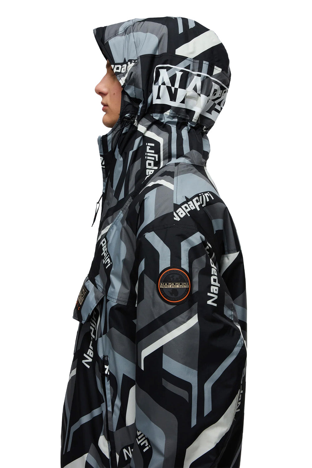 Napapijri-Rainforest Next Anorak Jacket Siyah/Gri Erkek Mont-Mont-9-milagron.live
