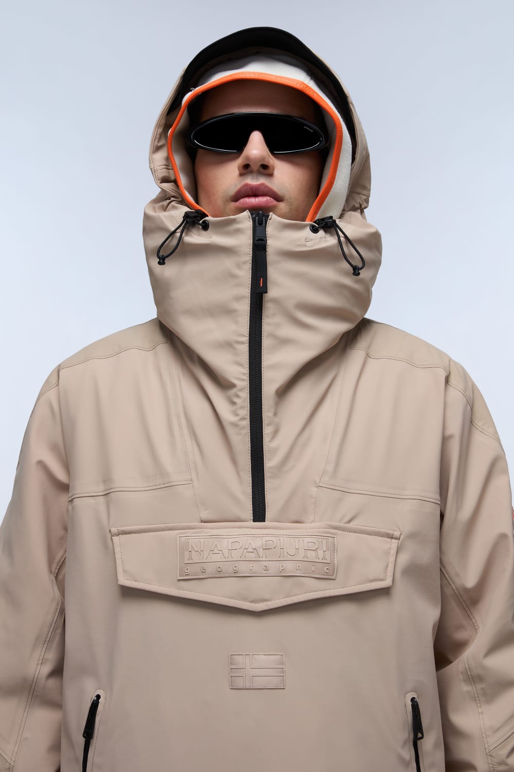 Napapijri-Rainforest Tech Beige Rocky-Yağmurluk-2-milagron.live