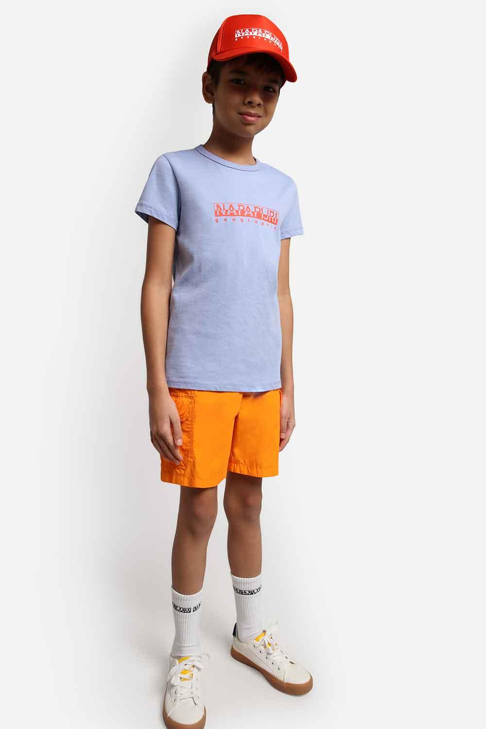 Napapijri-Short Sleeve T-Shirt Box Lavender-T-Shirts-3-milagron.live