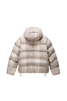 Napapijri-Napapijri ThermoFibre® Glane Check Puffer CORDURA® Jacket Ekoseli Krem Kadın Mont-Mont-2-milagron.live