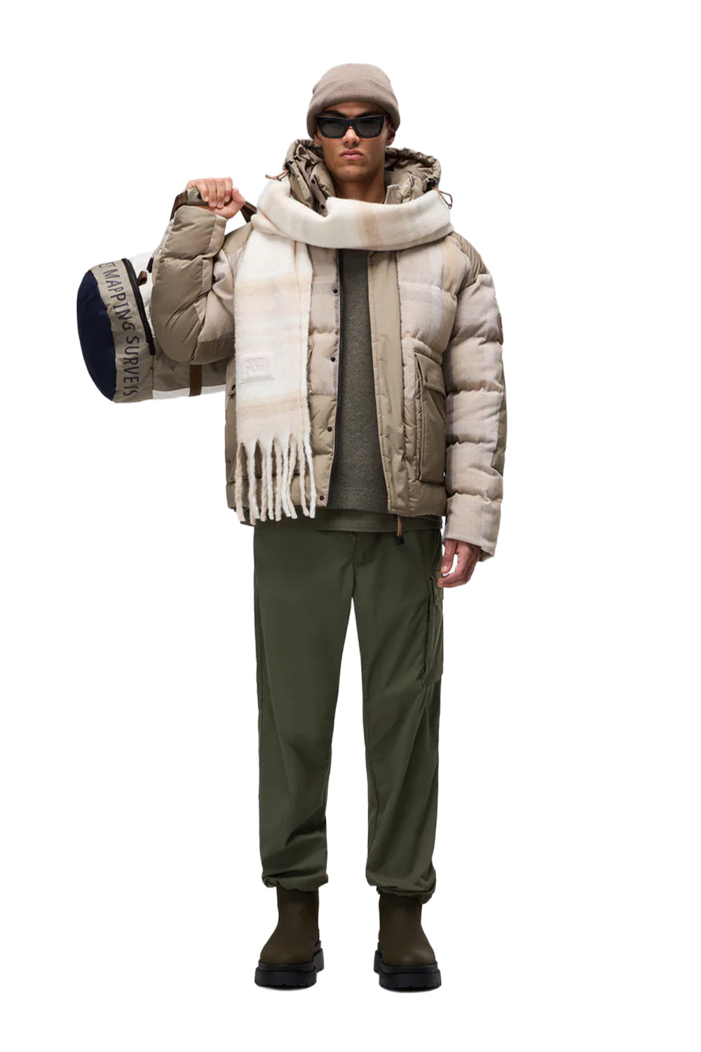 Napapijri-Napapijri ThermoFibre® Tires Puffer CORDURA® Jacket Yeşil Erkek Mont-Mont-3-milagron.live