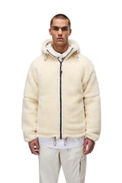 Napapijri-Tires Full-Zip Fleece Erkek Peluş Fermuarlı Beyaz Mont-Mont-5-milagron.live