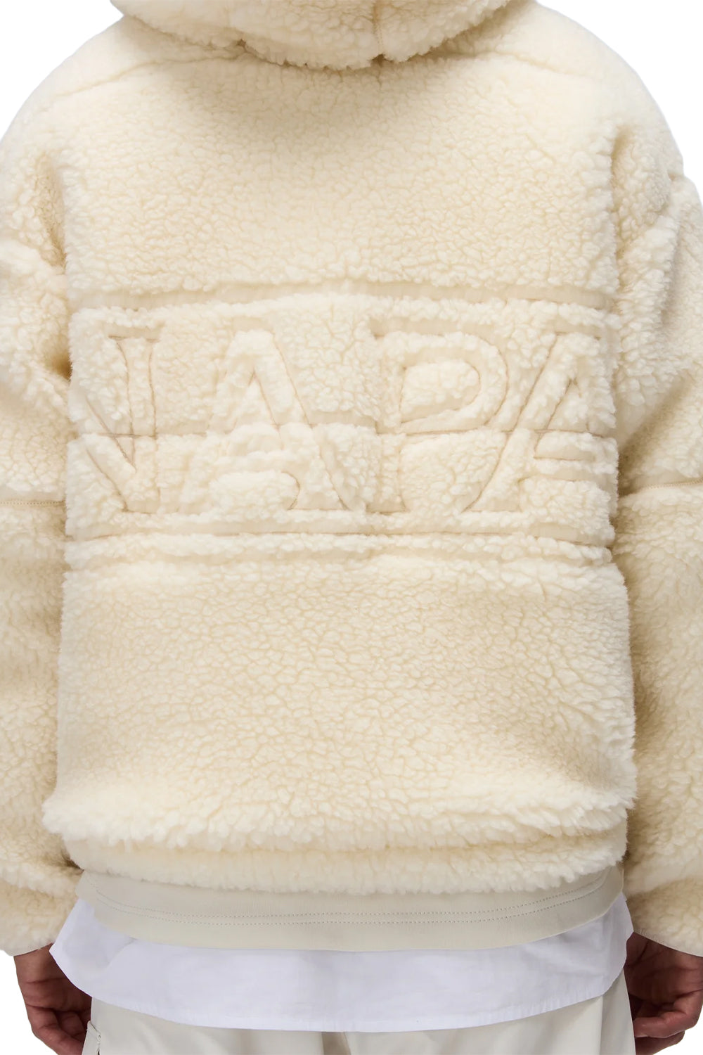 Napapijri-Tires Full-Zip Fleece Erkek Peluş Fermuarlı Beyaz Mont-Mont-8-milagron.live