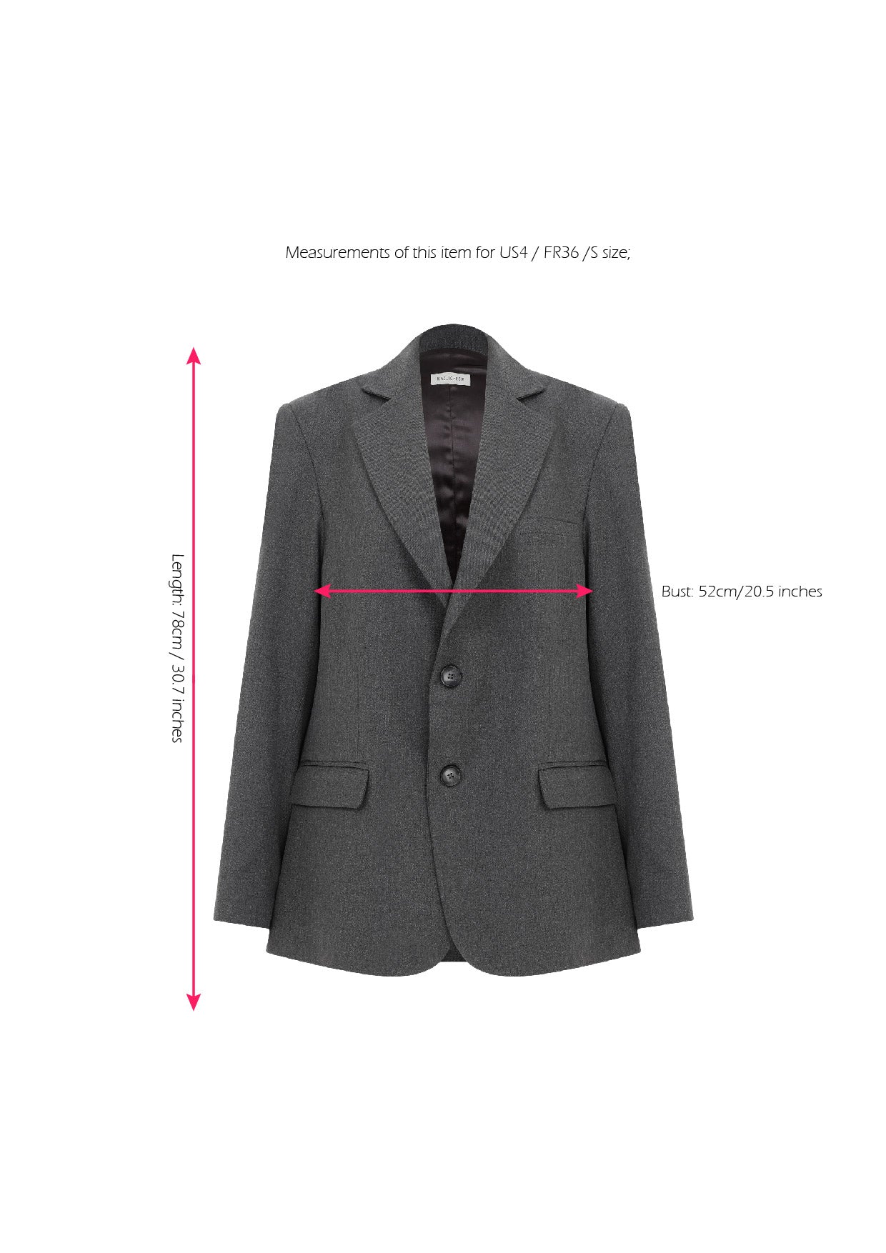 Nazlı Ceren-Boxy Blazer Gri-Ceket-5-milagron.live