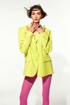 Nazlı Ceren-Boxy Oversize Blazer Lime-Ceket-3-milagron.live