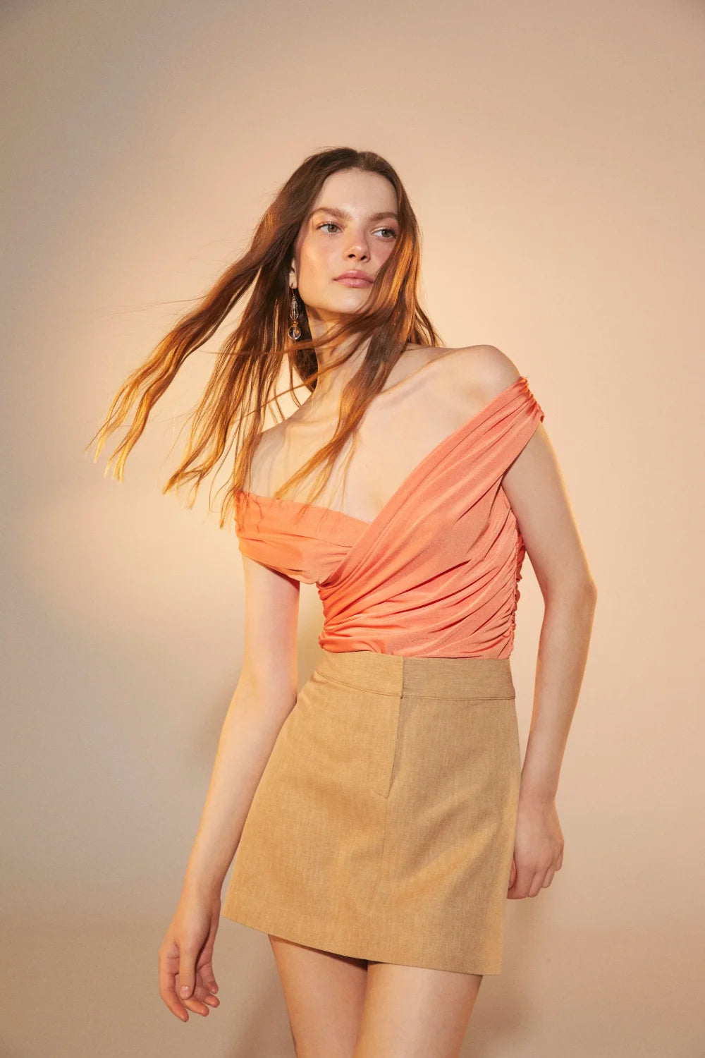 Nazlı Ceren-Cheri Jarse Bluz Tangerine-Top-1-milagron.live