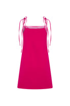 Nazlı Ceren-Ellie Krep Mini Elbise Raspberry Sorbet-Elbise-2-milagron.live