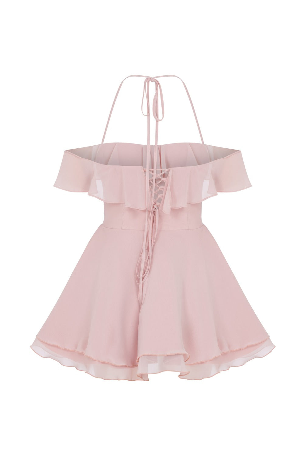 Nazlı Ceren-Evie Mini Elbise Pembe-Dresses-8-milagron.live