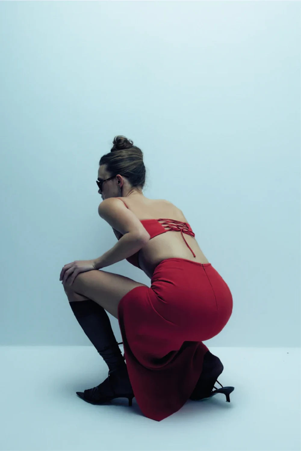 Nazlı Ceren-Lalia Krep Top Paprika Red-Top-10-milagron.live