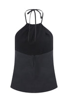 Nazlı Ceren-Mui Keten Top Siyah-Blouse-6-milagron.live