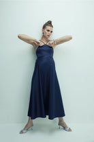 Nazlı Ceren-Riley Midi Elbise Midnight Blue-Elbise-5-milagron.live