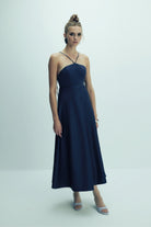 Nazlı Ceren-Riley Midi Elbise Midnight Blue-Elbise-6-milagron.live