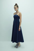 Nazlı Ceren-Riley Midi Elbise Midnight Blue-Elbise-8-milagron.live