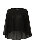 Nazlı Ceren-Viona şifon Pelerin Siyah-Blouse-5-milagron.live