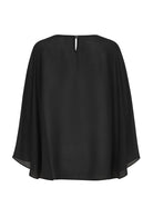 Nazlı Ceren-Viona şifon Pelerin Siyah-Blouse-6-milagron.live