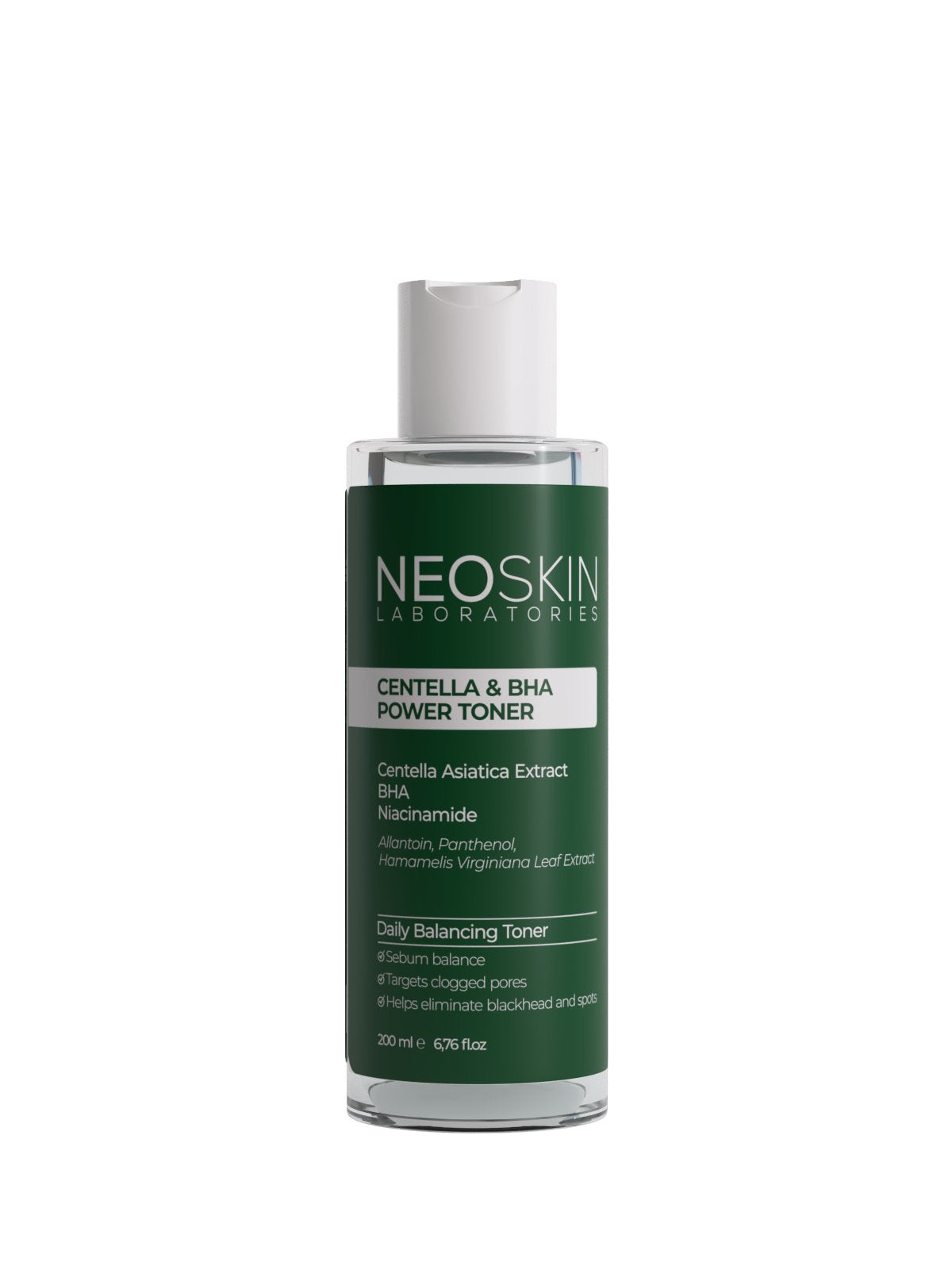 Neoskin-Centella & Bha Power Toner 200ml Centella & Bha İçerikli Siyah Nokta Karşıtı, Gözenek Sıkılaştırıcı Günlük Bakım Toniği-Tonik-1-milagron.live