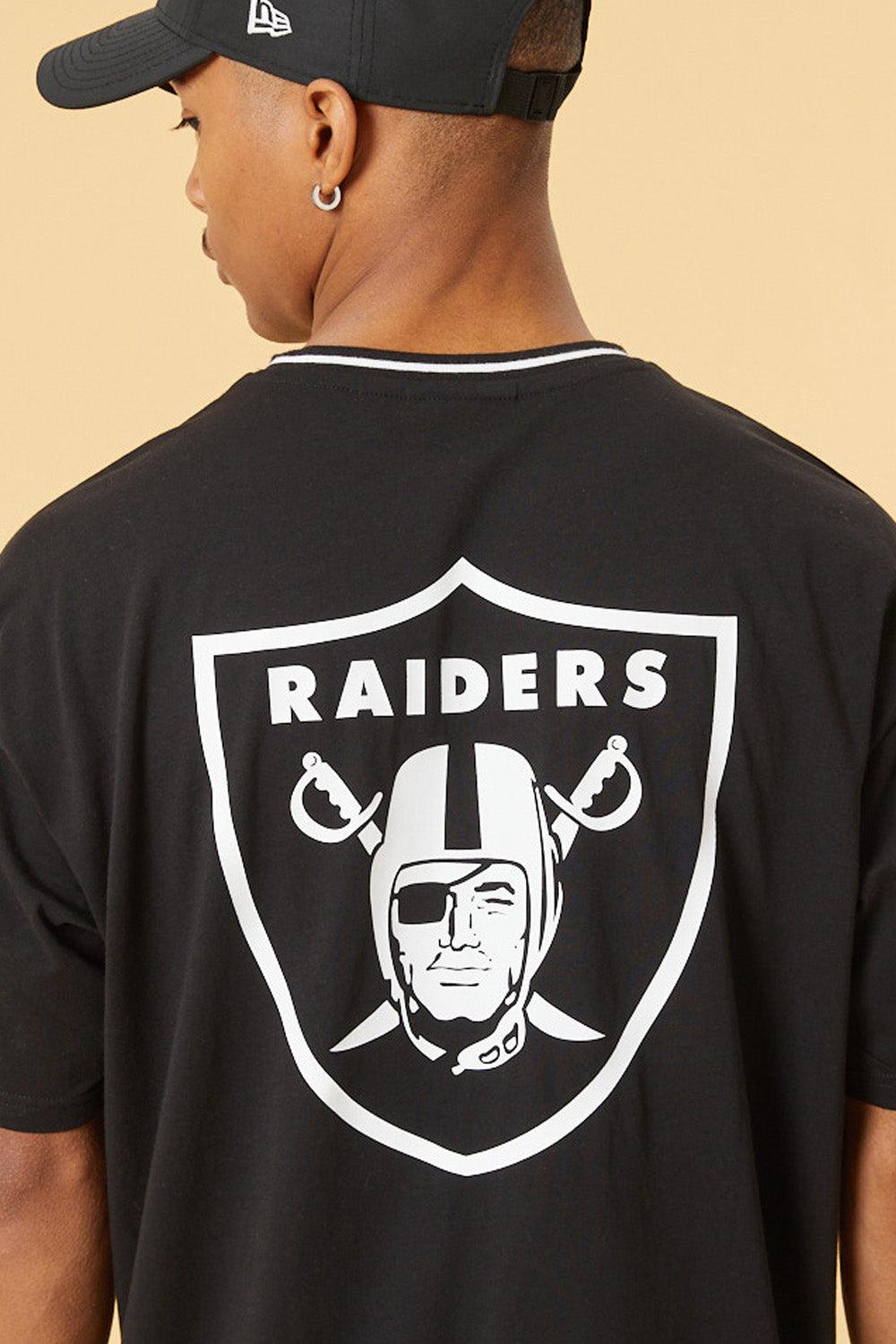 New Era-Distressed Graphic Oversized Tee Las Vegas Raiders-T-Shirts-4-milagron.live