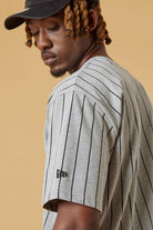 New Era-Oversized Pinstripe Tee HGRBLK-T-Shirts-3-milagron.live