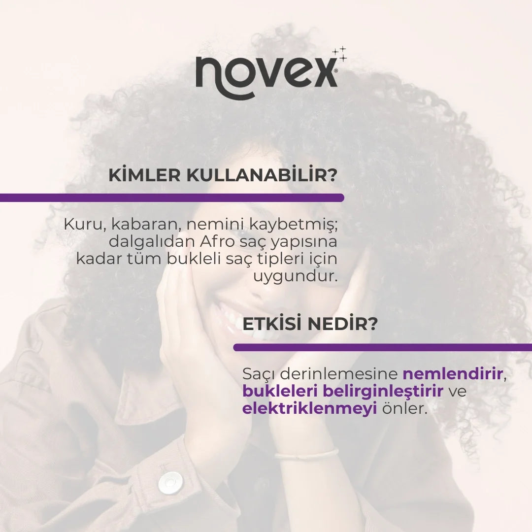 Novex Afro Hair - Afro Kıvırcık Saçlar İçin Bukle Belirginleştirici Şampuan 300ml