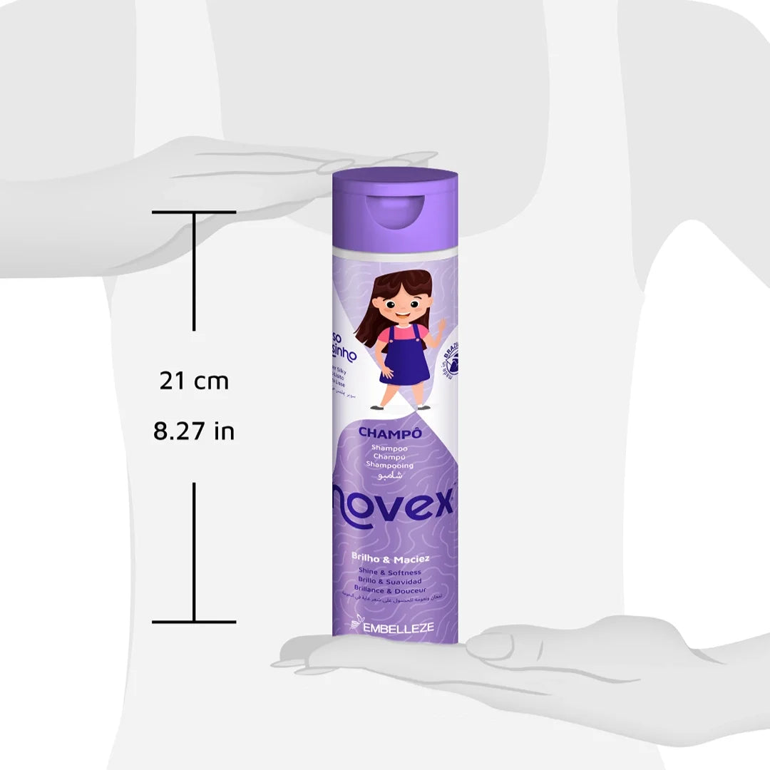 Novex Super Silky - Düz Saçlı Çocuklar İçin Nemlendirici Şampuan 300ml