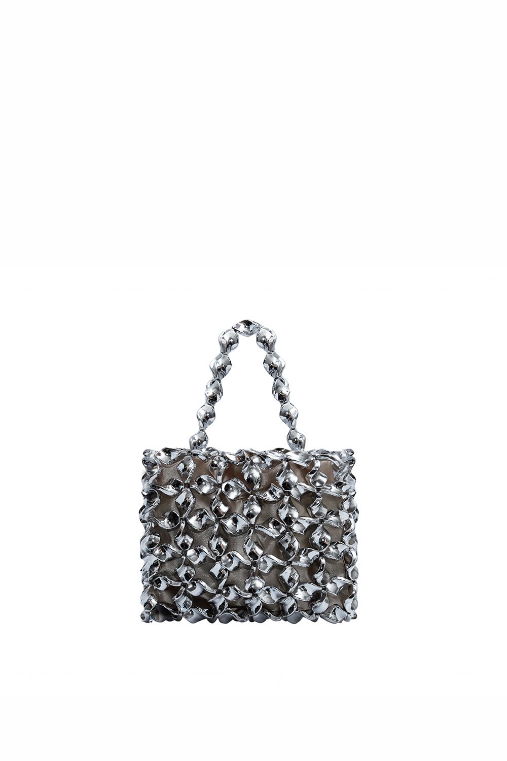 Nyssia Handmade Bag-Recycle Silver-El Çantası-1-milagron.live