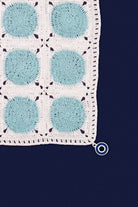 OHM Handmade-Beyaz Mavi Dots El İşi Dantel Örtü-Dantel Örtüler-2-milagron.live