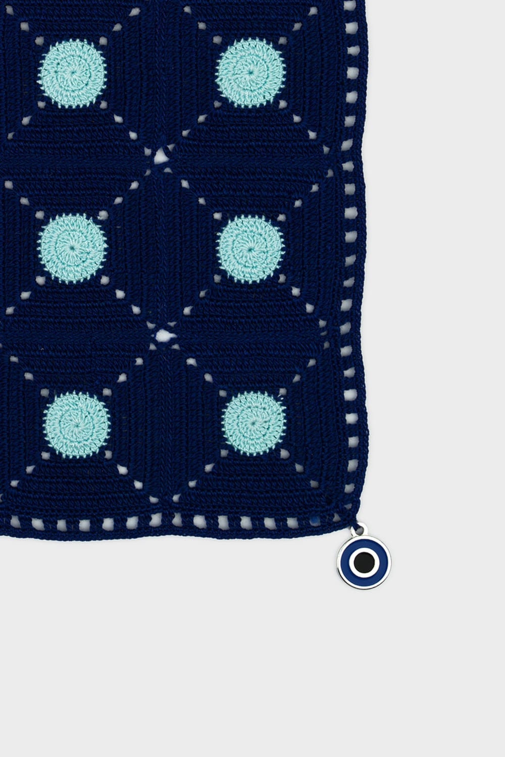 OHM Handmade-Lacivert Mavi Tiny Dots El İşi Dantel-Dantel Örtüler-2-milagron.live