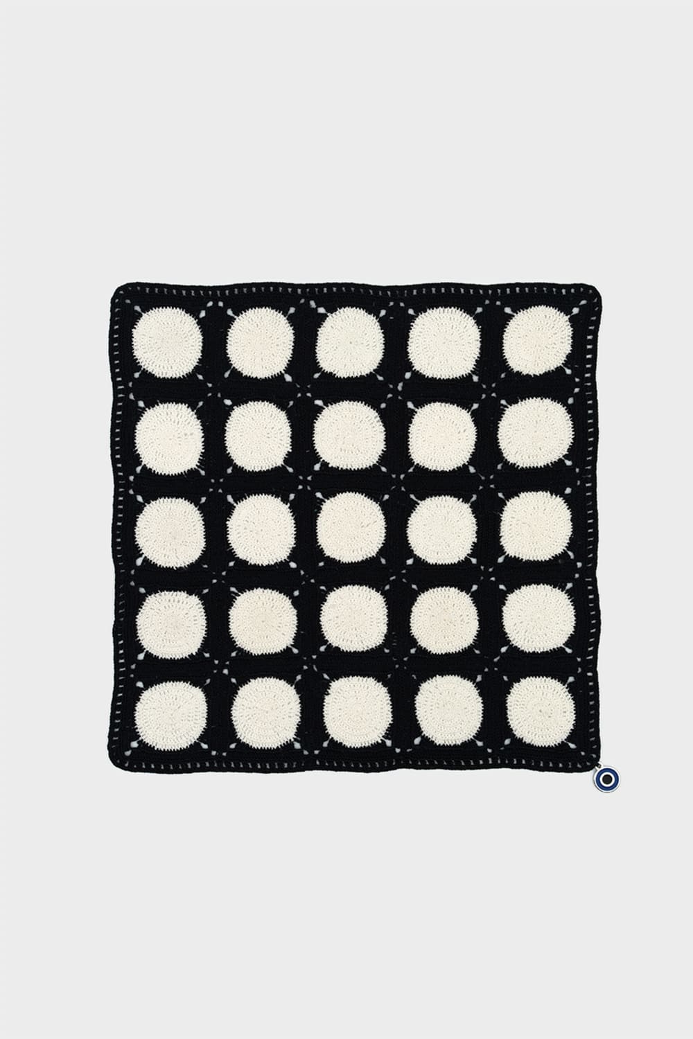 OHM Handmade-Siyah Krem Dots El İşi Dantel Örtü-Dantel Örtüler-1-milagron.live
