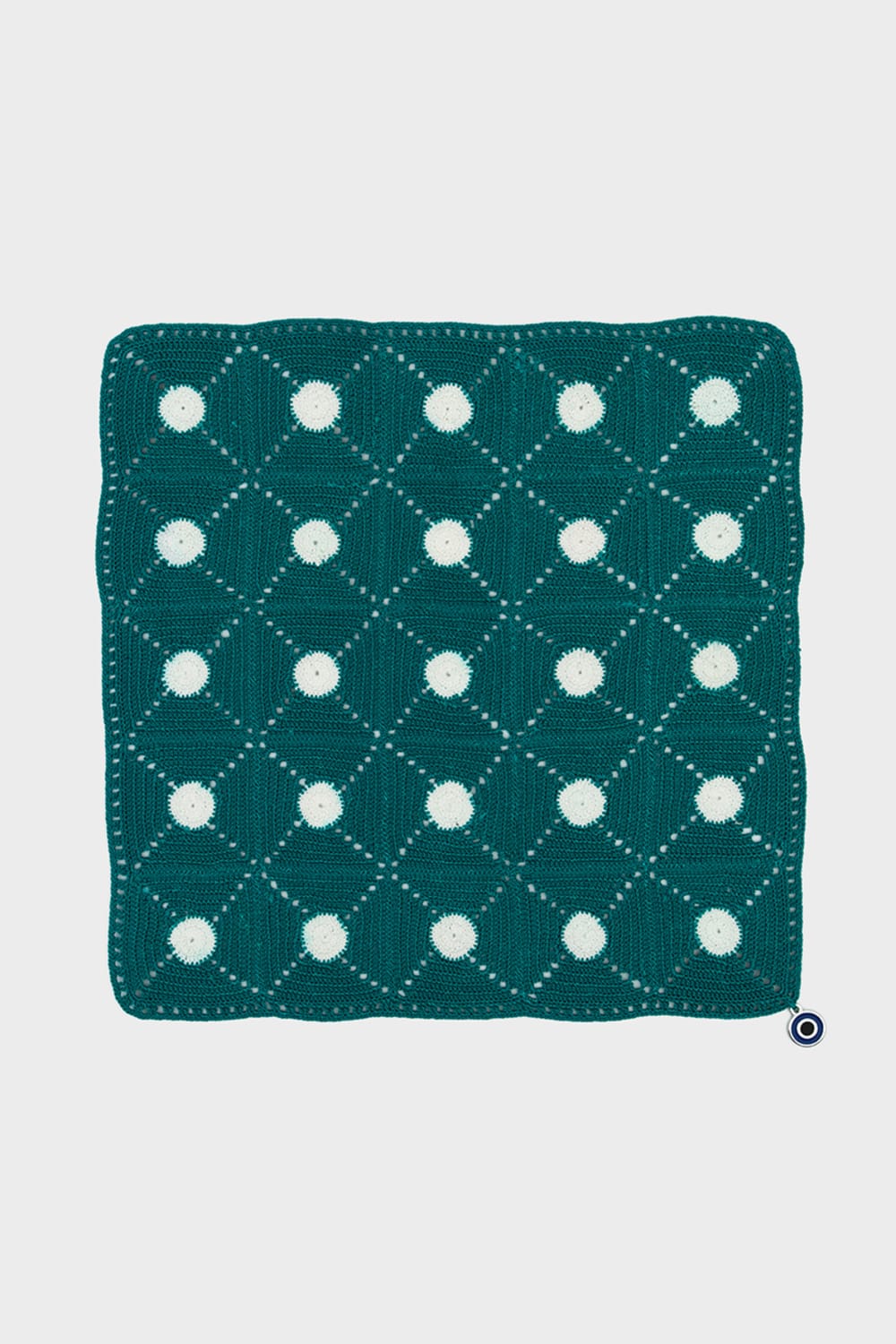 OHM Handmade-Yeşil Beyaz Tiny Dots El İşi Dantel Örtü-Dantel Örtüler-1-milagron.live
