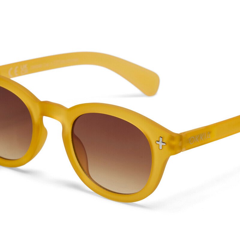 Okkia Milano Unisex Güneş Gözlüğü Sarı / Lens: Kahverengi Gradyan