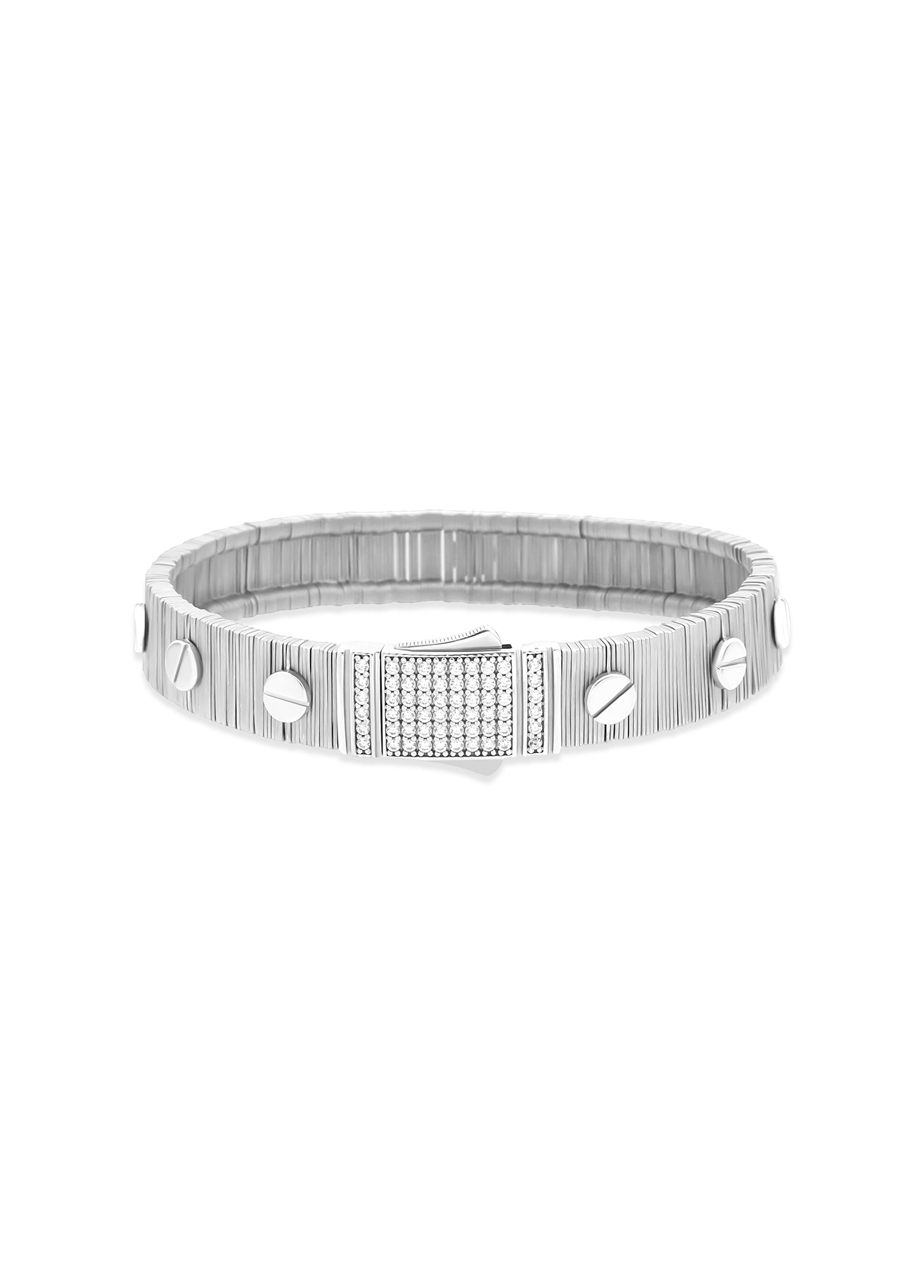 Rivet Core Silver Erkek Bileklik