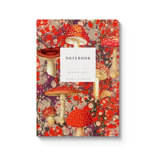Ohh Deer Kaleido Tasarımı A5 176 Sayfa Premium Yumuşak Kapak Çizgili Defter Marble Fungi 12225