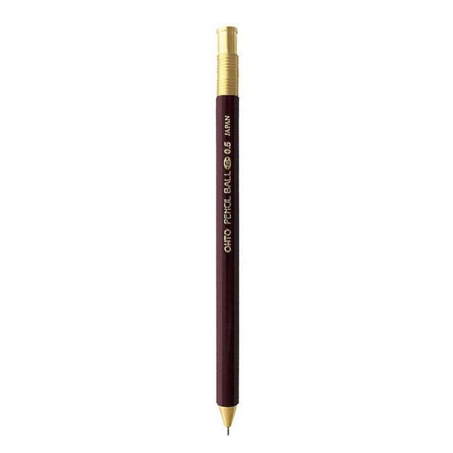 Ohto-Ohto Wooden Tükenmez Kalem 0.5mm Bordo Nkg 450 E-Tükenmez Kalem-2-milagron.live