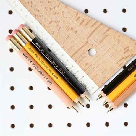 Ohto-Ohto Wooden Versatil Kalem 2.0mm Natural Aps 680 E-Mekanik Uçlu Kalem-3-milagron.live