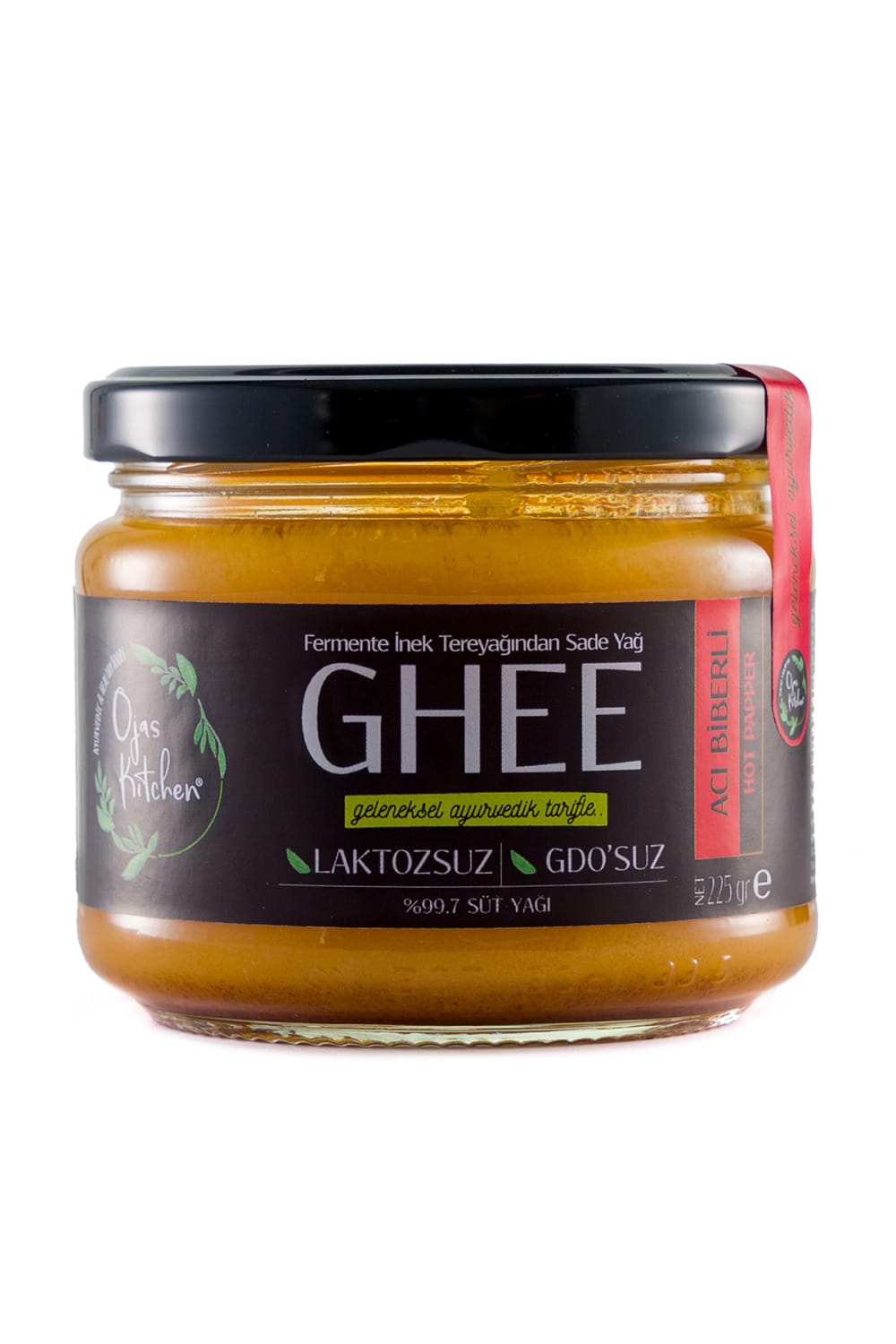 Ojas Kitchen-Acılı Çeşnili Sade Yağ / Ghee 225 Gr – Laktozsuz, Kazeinsiz, Gdo’ Suz – Saf Yağ-Gurme & Organik Ürünler-1-milagron.live
